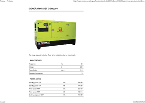 Diesel Power Generators PRAMAC Lifter GSW 220 V