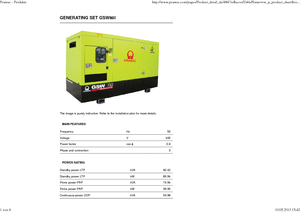 Diesel Power Generators PRAMAC Lifter GSW 80 Iv