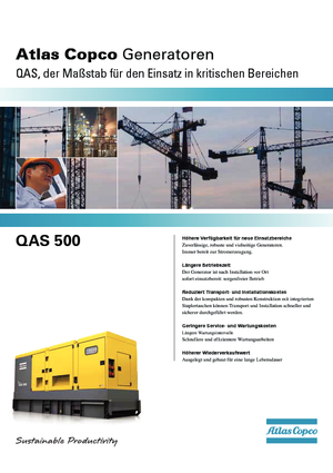 Diesel Power Generators Atlas Copco QAS 500 VD