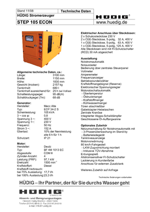 Dizel Jeneratörler Hüdig Step 105