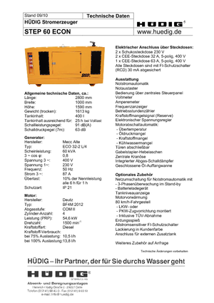 Diesel Power Generators Hüdig Step 60