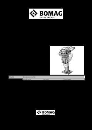 Gasoline and Diesel Rammers Bomag BT 65