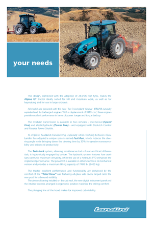 4WD Tractors Landini Alpine 70 GT