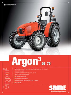 4WD Tractors SAME Argon ³ 75