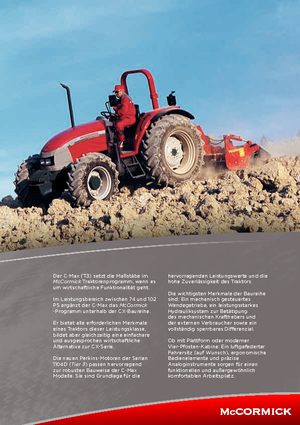 4WD Tractors McCormick C 110 Max