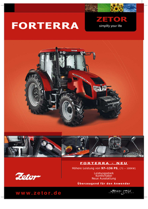 4WD Tractors Zetor Forterra 135