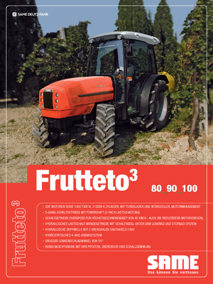 Traktörler 4wd SAME Frutteto³ 100 GS DT