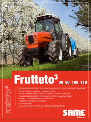 Traktörler 4wd SAME Frutteto³ 90 GS DT