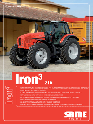 4WD Tractors SAME Iron³ 210 DCR