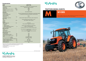 4WD Tractors Kubota M 108 S