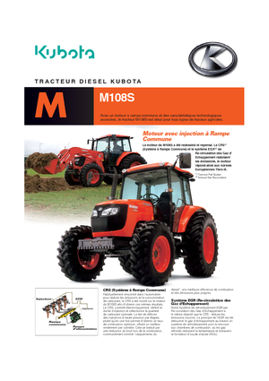 4WD Tractors Kubota M 108 S