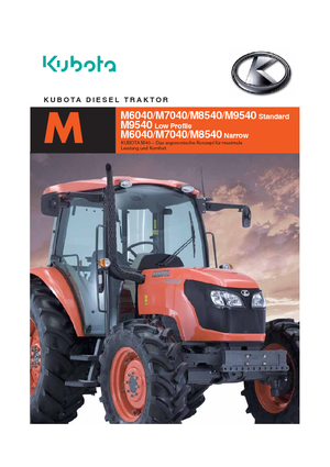 4WD Tractors Kubota M 8540