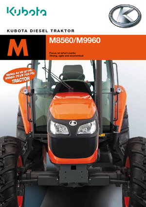 Traktörler 4wd Kubota M 9960