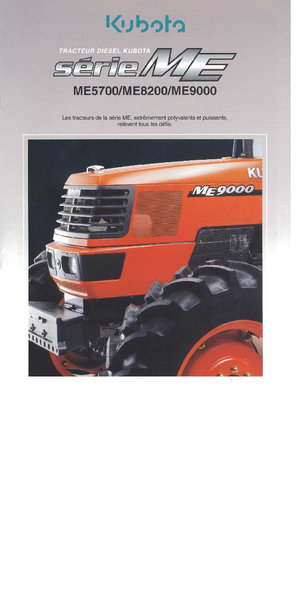 4WD Tractors Kubota ME 8200 N