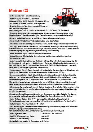 4WD Tractors Reform Werke Metrac G 3