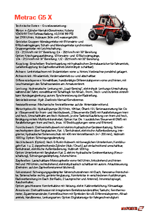 Traktörler 4wd Reform Werke Metrac G 5 X