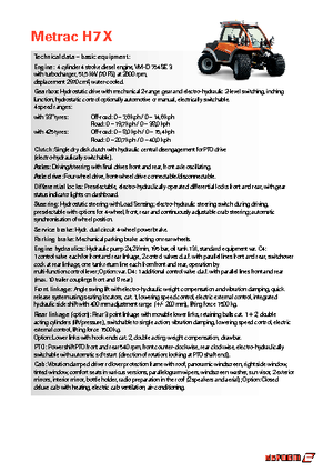 4WD Tractors Reform Werke Metrac H 7 X