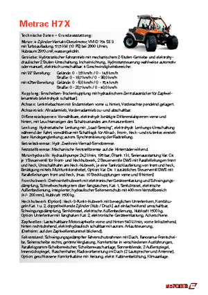 4WD Tractors Reform Werke Metrac H 7 X