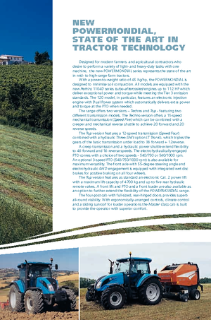 4WD Tractors Landini Powermondial 110 Techno