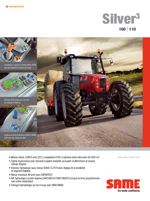 4WD Tractors SAME Silver³ 100 DT