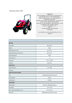 4WD Tractors TYM T353