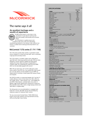 4WD Tractors McCormick T 80 Max Synchro