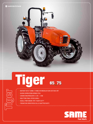 4WD Tractors SAME Tiger 65