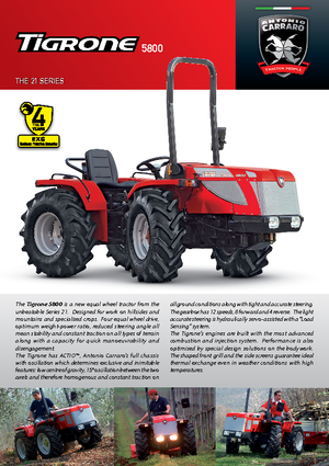 4WD Tractors Carraro Tigrone 5800