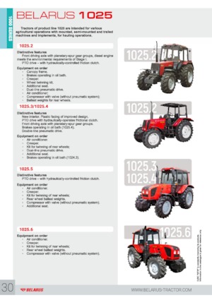 4WD Tractors Belarus 1025.3