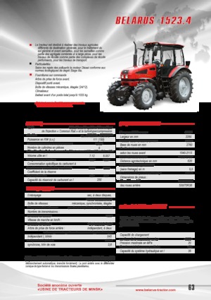 4WD Tractors Belarus 1523.4