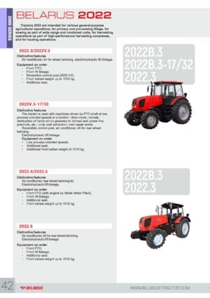 4WD Tractors Belarus 2022.4