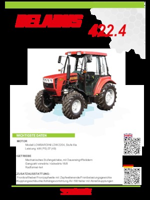 Traktörler 4wd Belarus 422.4