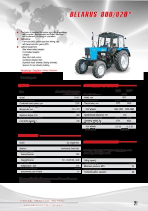 Traktörler 4wd Belarus 820 F