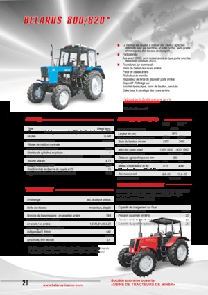 Traktörler 4wd Belarus 820 F