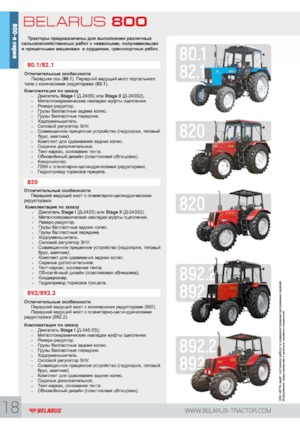 4WD Tractors Belarus 820 F