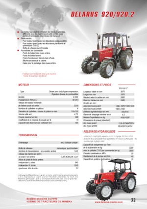 4WD Tractors Belarus 920.2 F