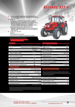 4WD Tractors Belarus 922.4