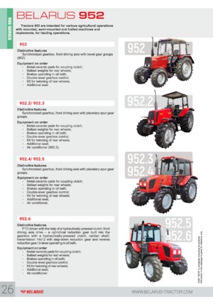 4WD Tractors Belarus 952.4