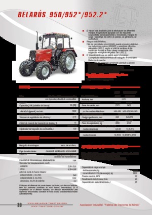 Traktörler 4wd Belarus 952.2