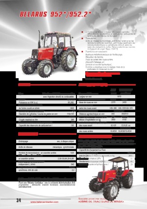 Traktörler 4wd Belarus 952.2