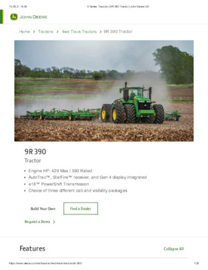 4WD Tractors John Deere 9R 390