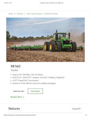 4WD Tractors John Deere 9R 540