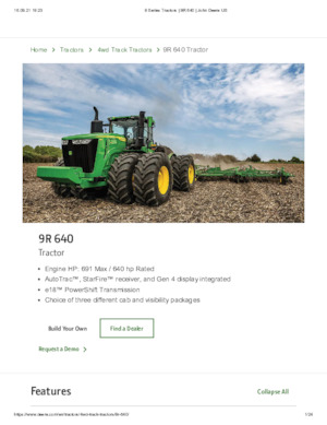 4WD Tractors John Deere 9R 640