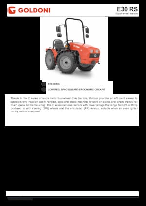 Traktörler 4wd Goldoni E 30 RS 