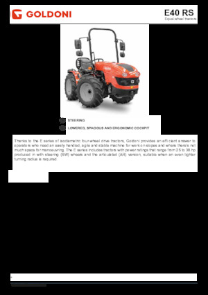 Traktörler 4wd Goldoni E 40 RS 
