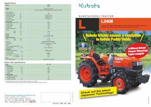 Traktörler 4wd Kubota L3408
