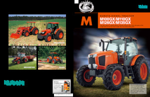 Traktörler 4wd Kubota M126GX 