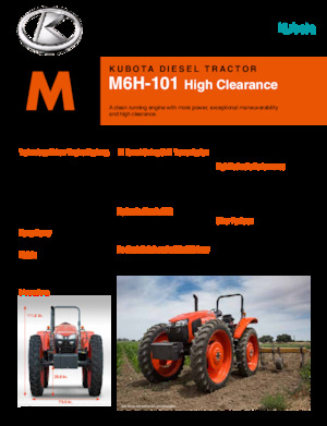 Traktörler 4wd Kubota M6H-101