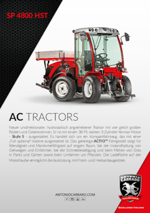 4WD Tractors Carraro SP 4800