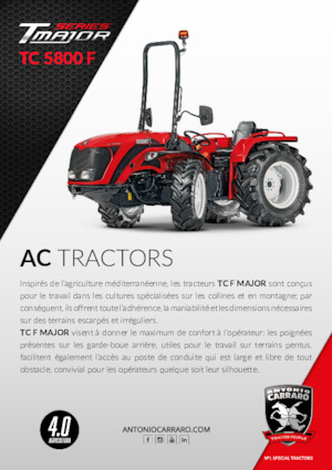 4WD Tractors Carraro TC 5800 F major